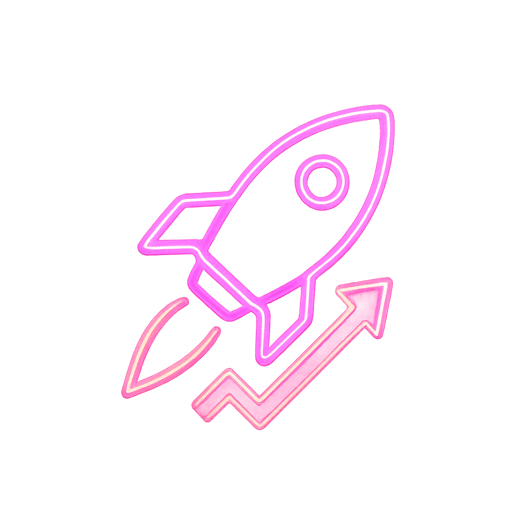 Small neon pump.fun action icon