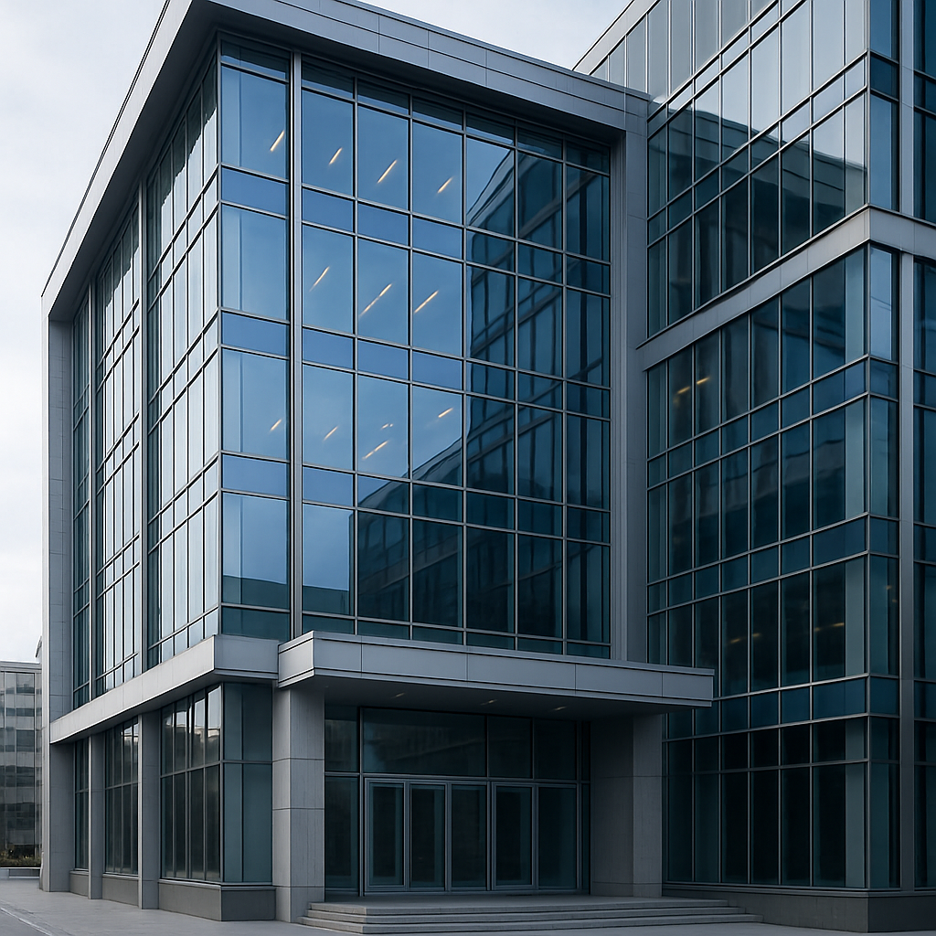 Fachada moderna de prédio corporativo