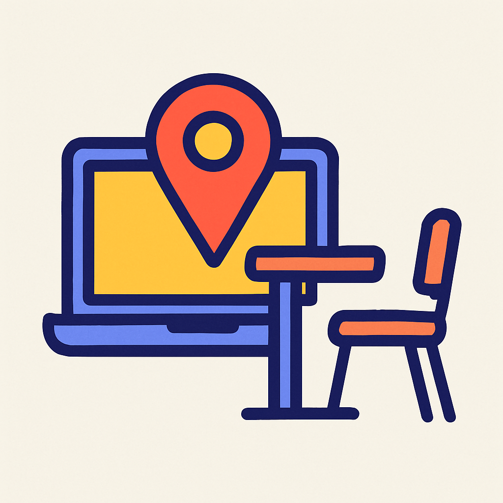 Online and in-person icon