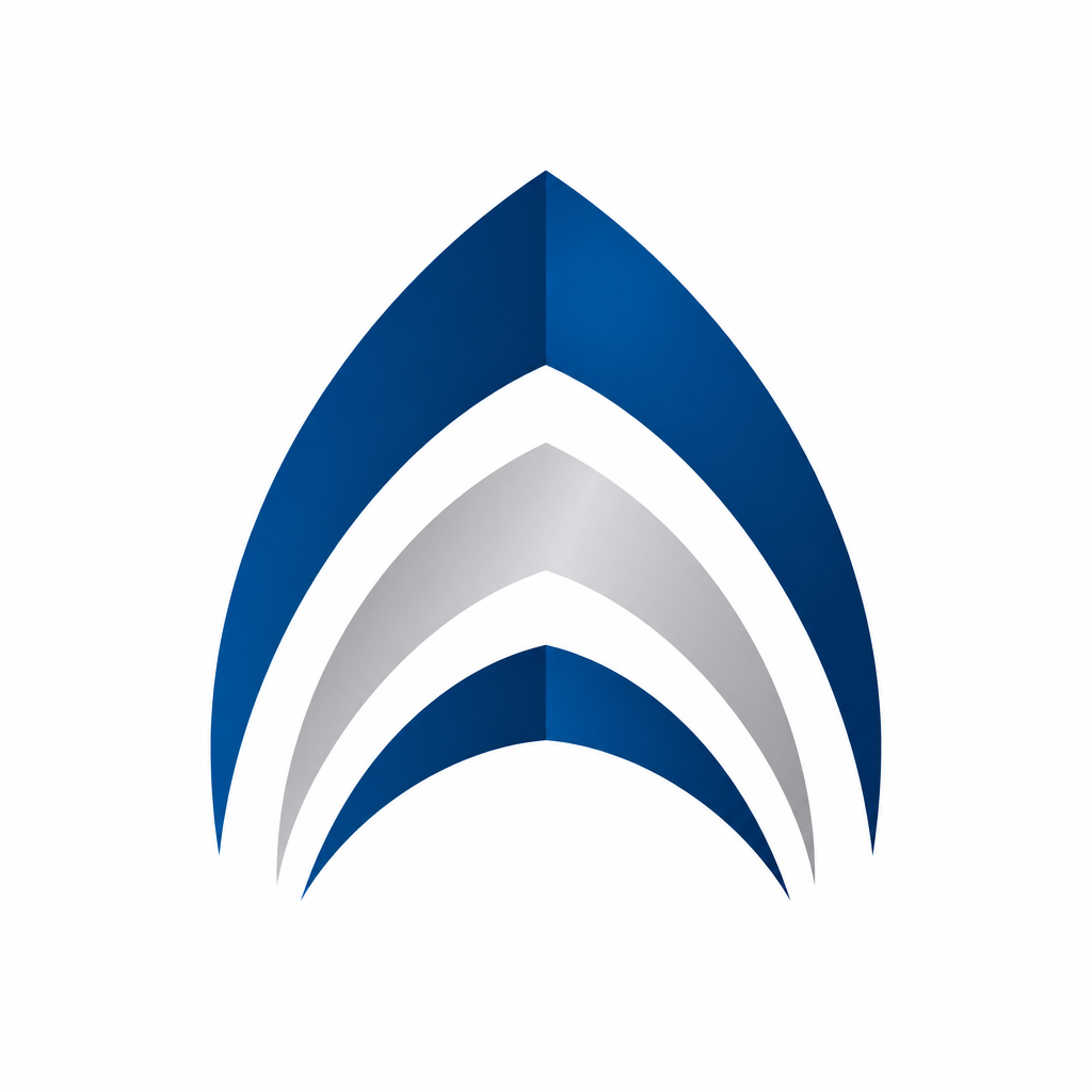 Logo minimaliste bleu et argent pour Aurora Education Alliance
