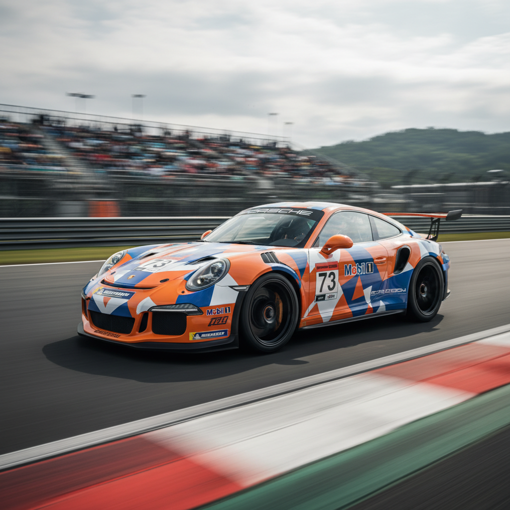 2011 Porsche 911 GT3 RS (991) in bright racing livery, track-ready