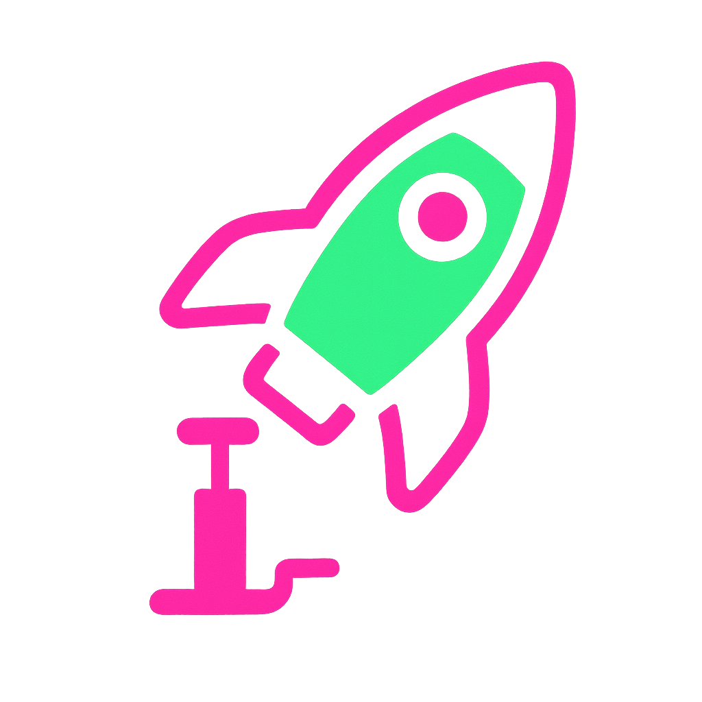 Small neon pump.fun icon sticker for the button