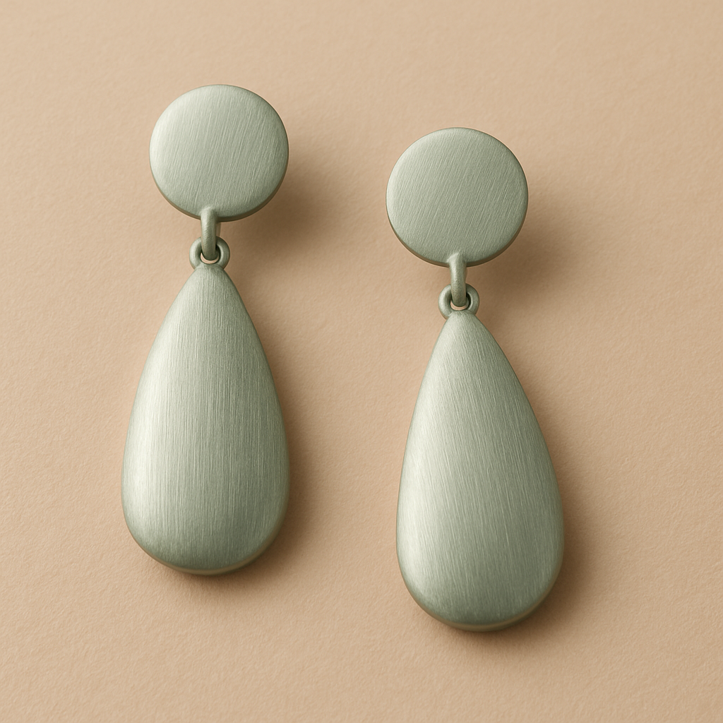 Sage-toned drop earrings