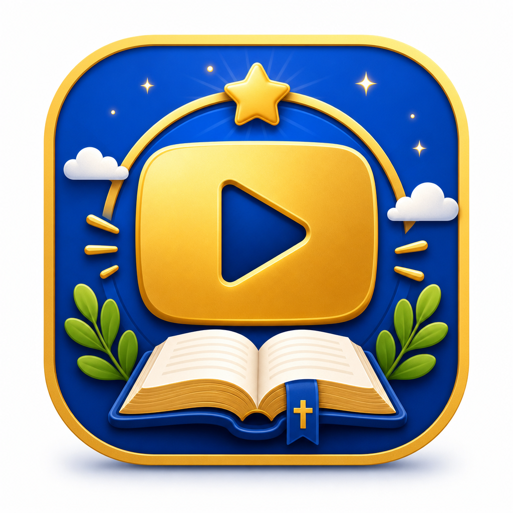 Illustrated YouTube channel badge with Abayomi Bible Stories branding