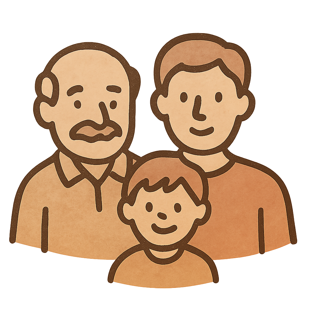 Multi-generational experience icon