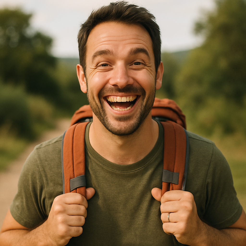 Portrait of a smiling father